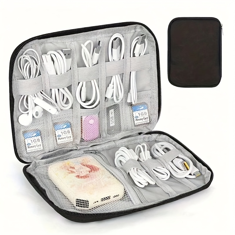 Tech Accessories Travel Organizer Pouch - 1PC Étui Organisateur de Câbles de